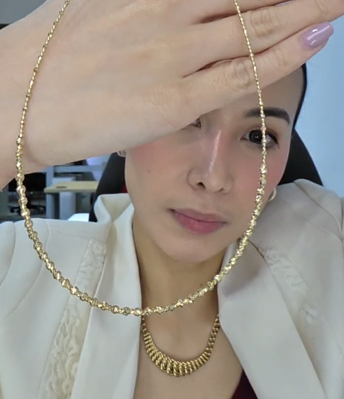 Graduated Bubble Dia Cut Necklace