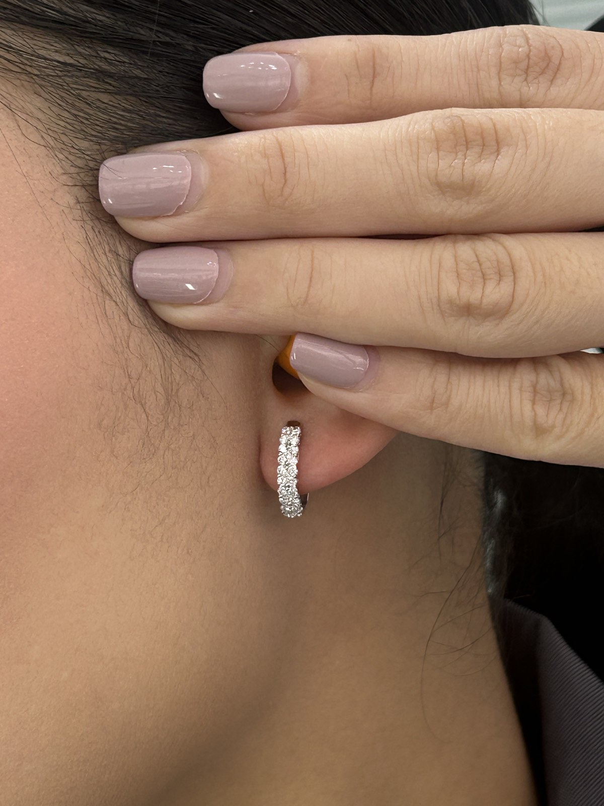 Two Decker Pave Dia Earrings