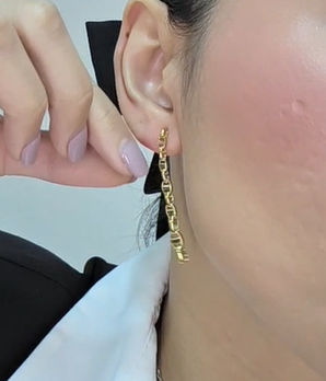 Dangling CD Drop Earrings