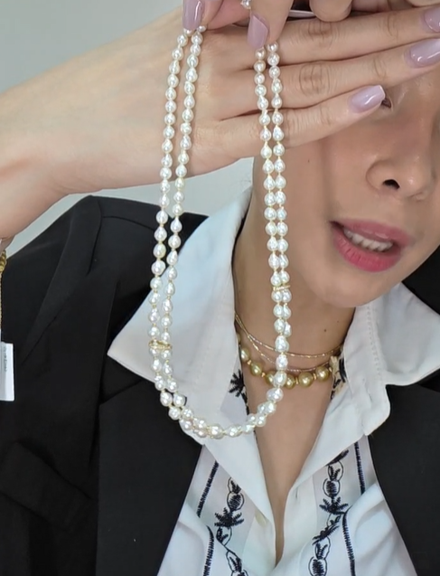 Double Layered Akoya Pearl Necklace