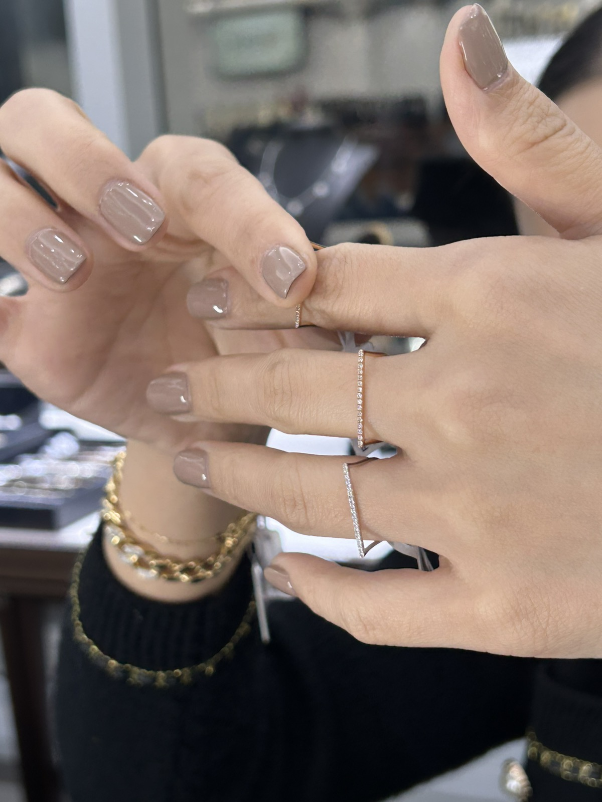 Square Cut Dia Ring