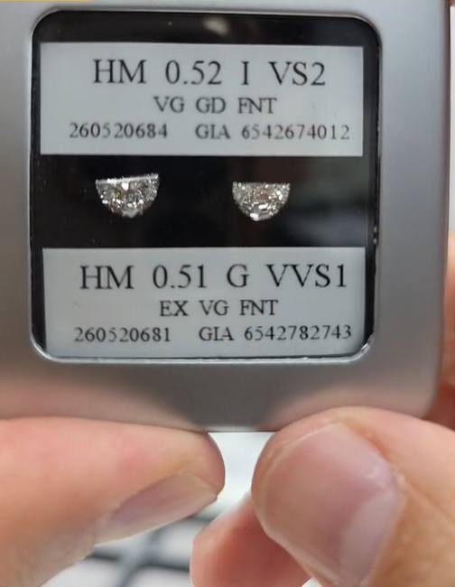 Half Moon Cut Loose Stones (Left Side)