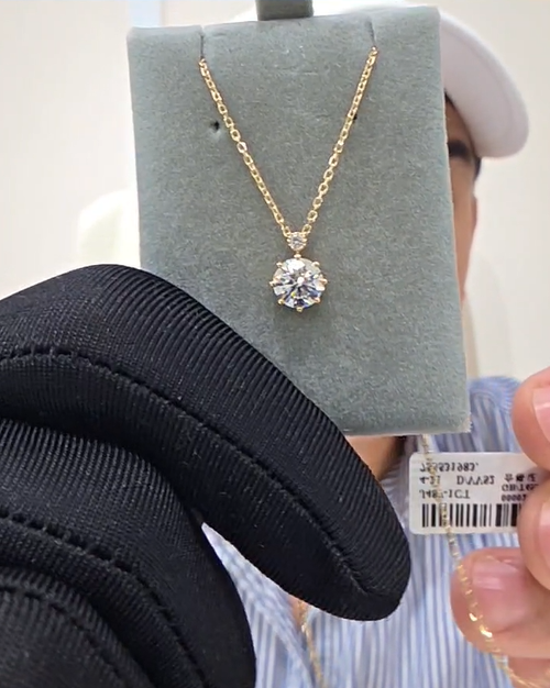 Round Solitaire Necklace