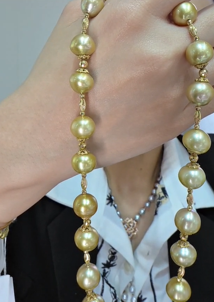 Wine Gold SSP Mirrorball Necklace