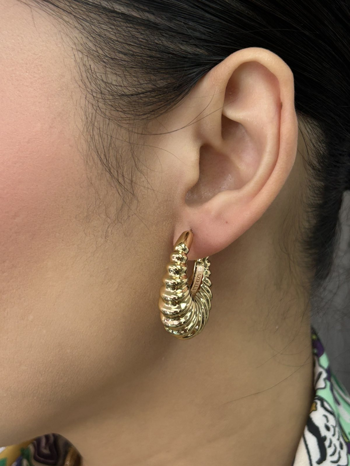 EF Croissant Hoop Earrings