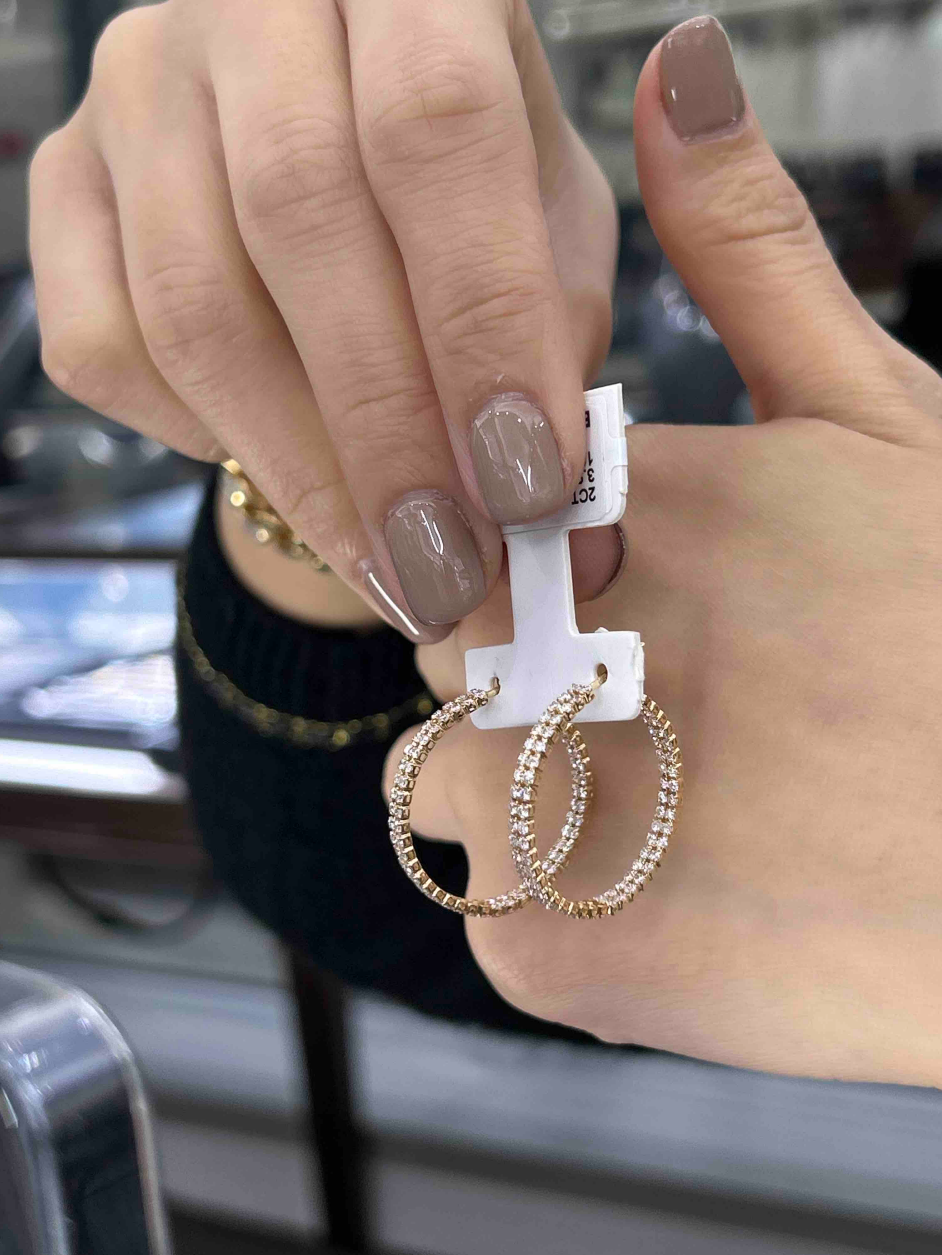 In & Out Dia Loop Earrings