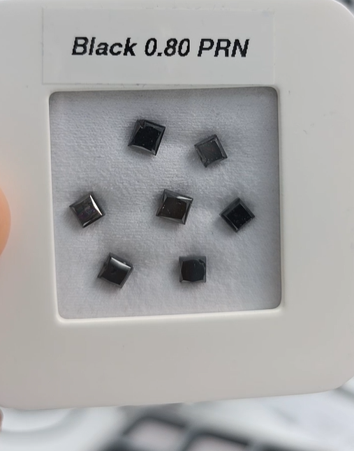 Princess Cut Black Dia Loose Stone