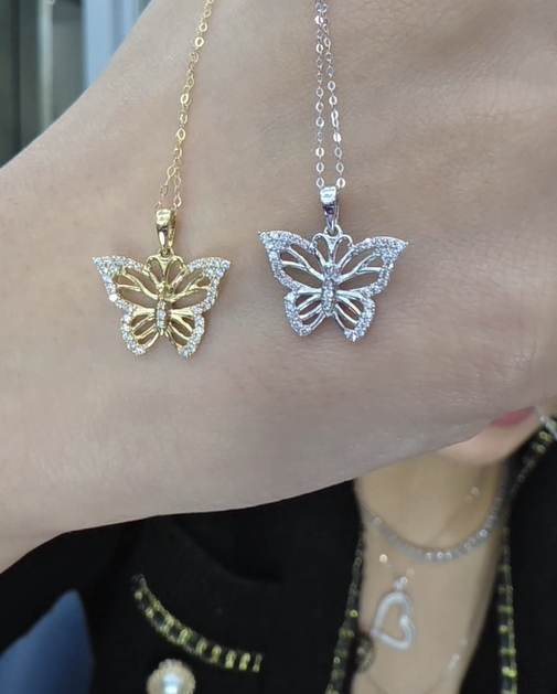 Butterfly Dia Necklace