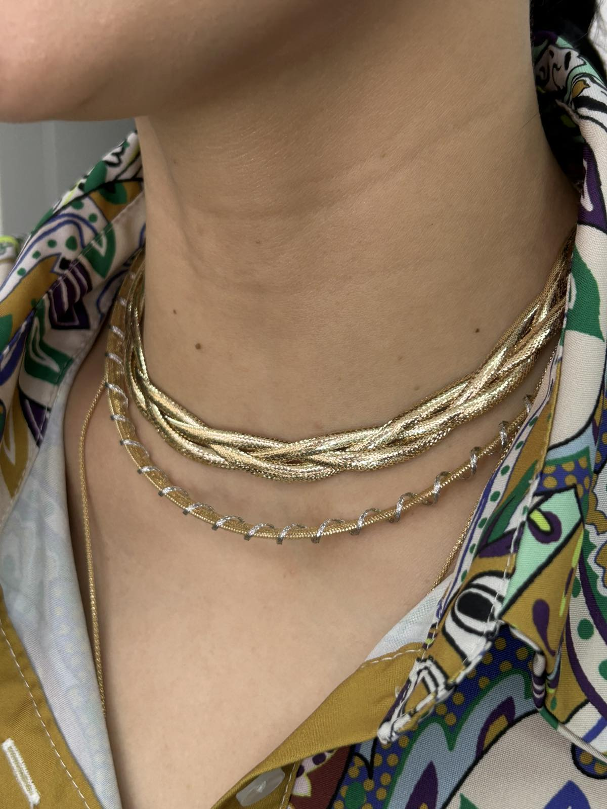 Chunky Braided Omega Necklace