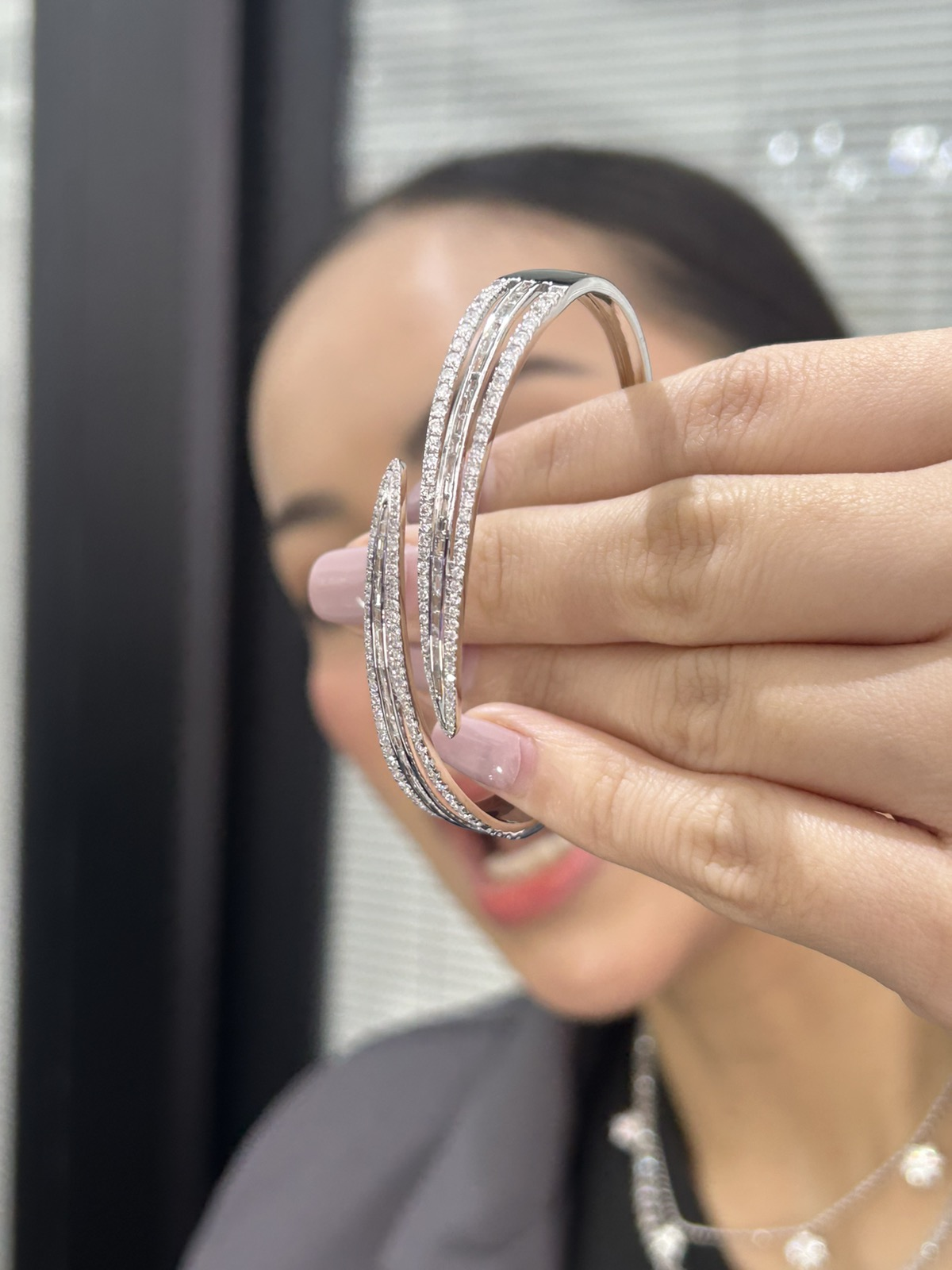 Illusion Baguette Open Hard Bangle