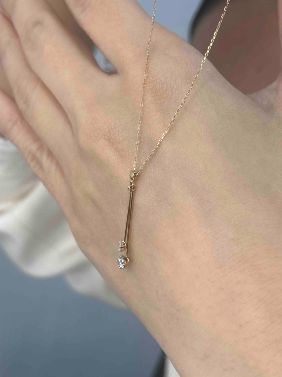 Removable Solitaire Drop Dia Necklace