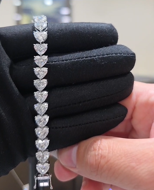 Heart Tennis Bracelet