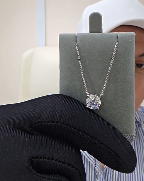 Round Cut Solitaire Necklace
