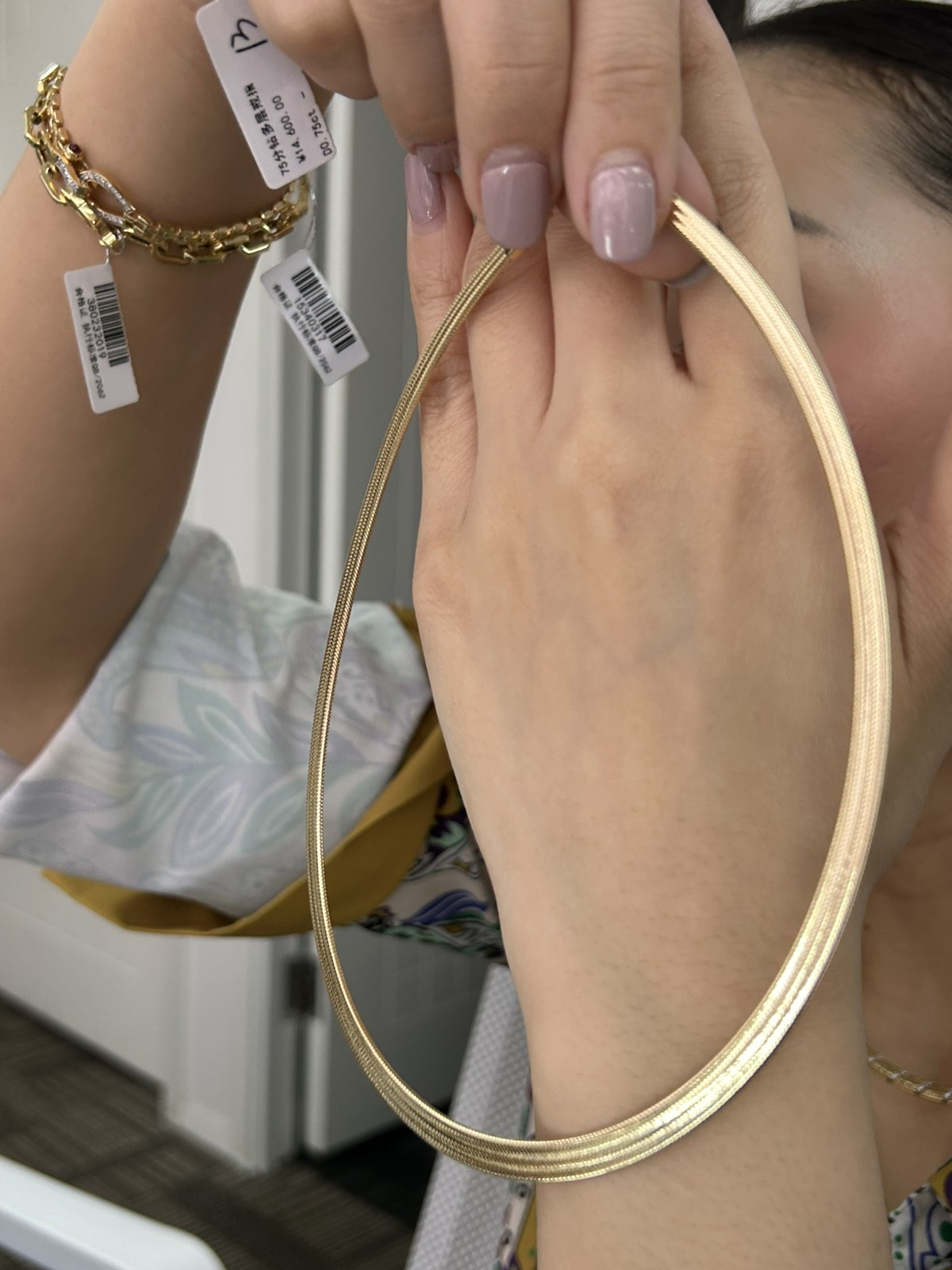 Lightweight Flat Omega Necklace