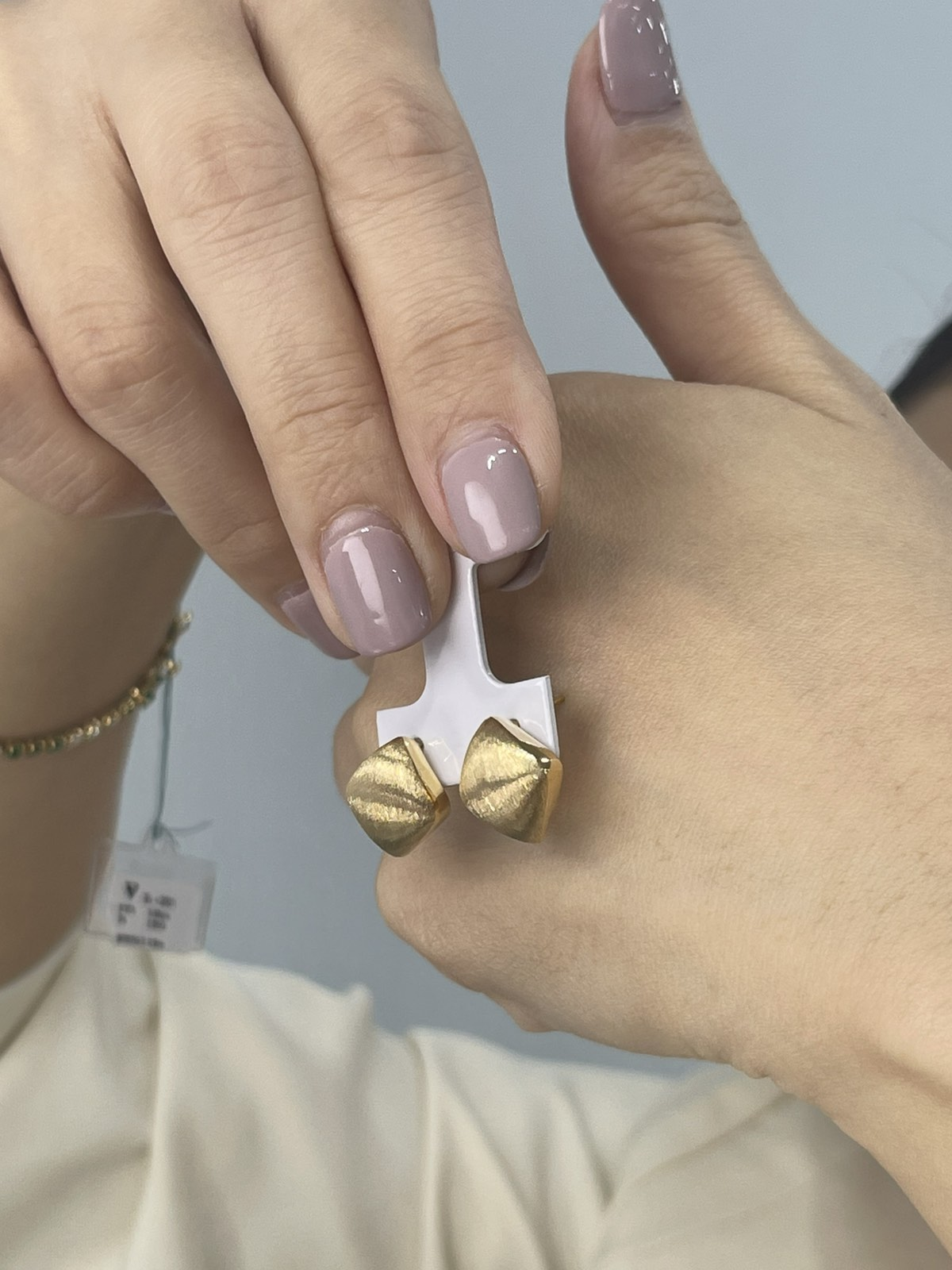 EF Chunky Square Cut Matte Finished Earrings