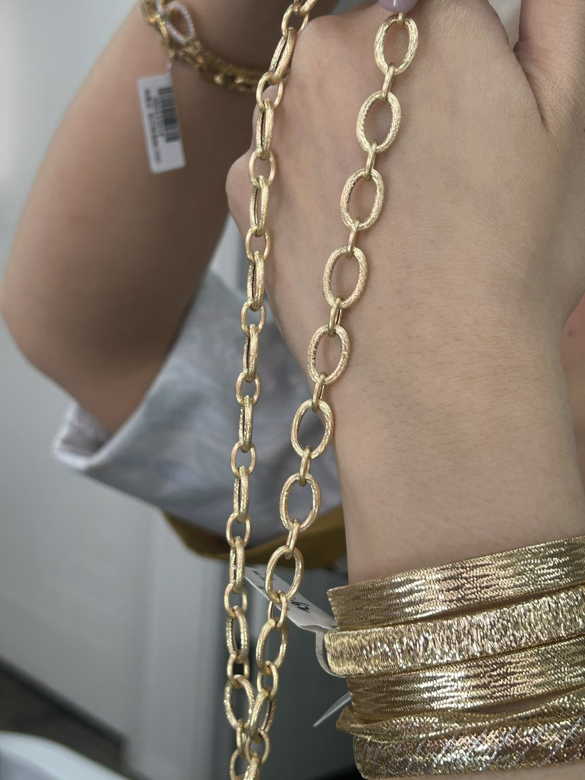 Chunky Matte Finished Cable Link Necklace