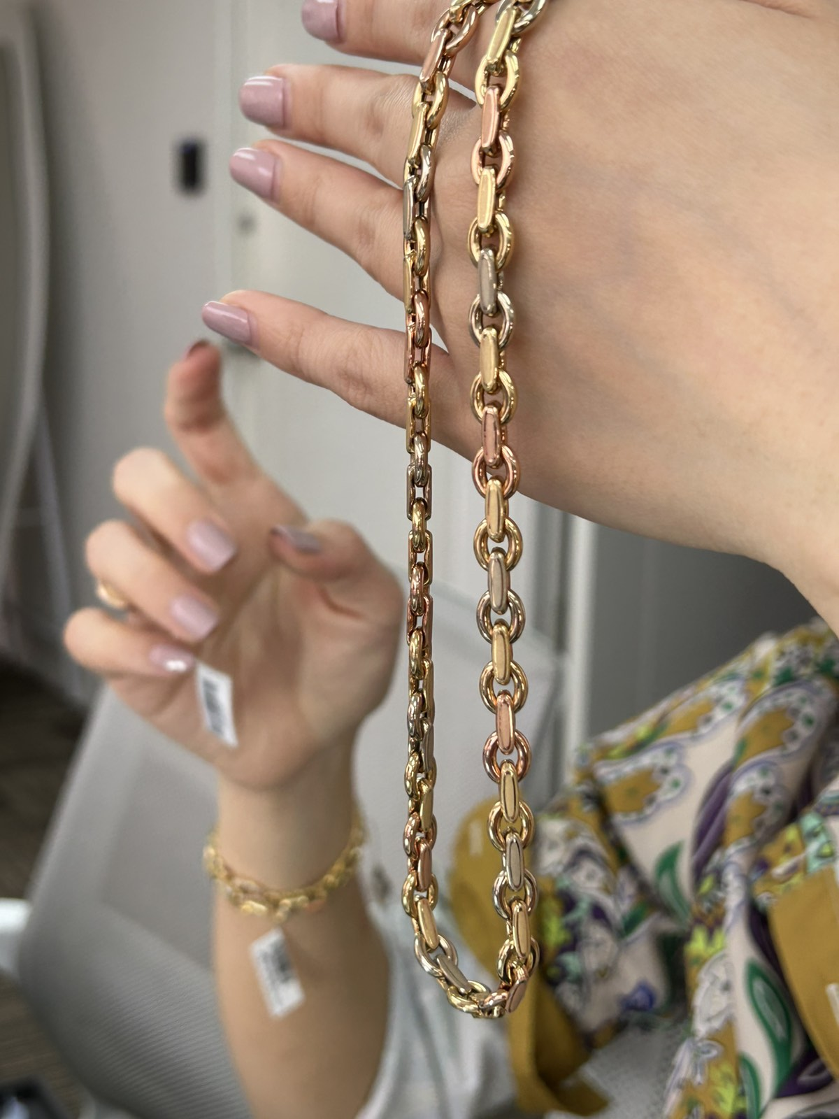 Tri Color Chunky Graziela Necklace