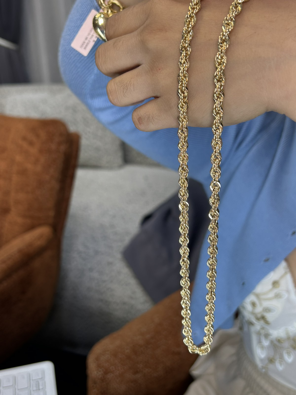 Chunky Braided Rope Chain Necklace