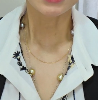 Dia Cut Foxtail Chain Necklace