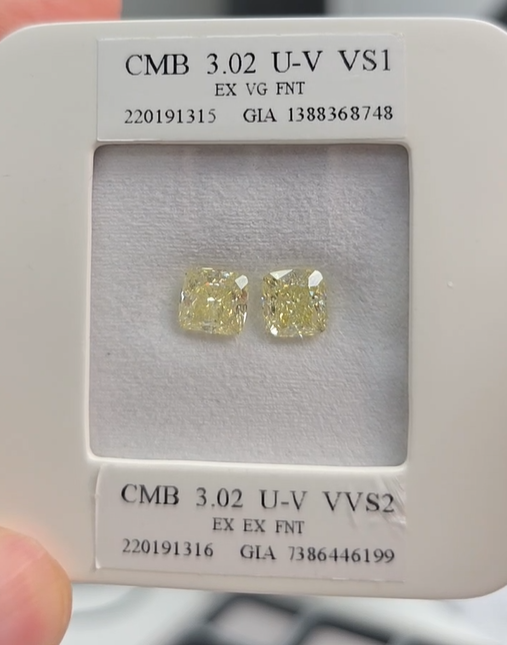 Fancy Cushion Yellow Dia Loose Stone
