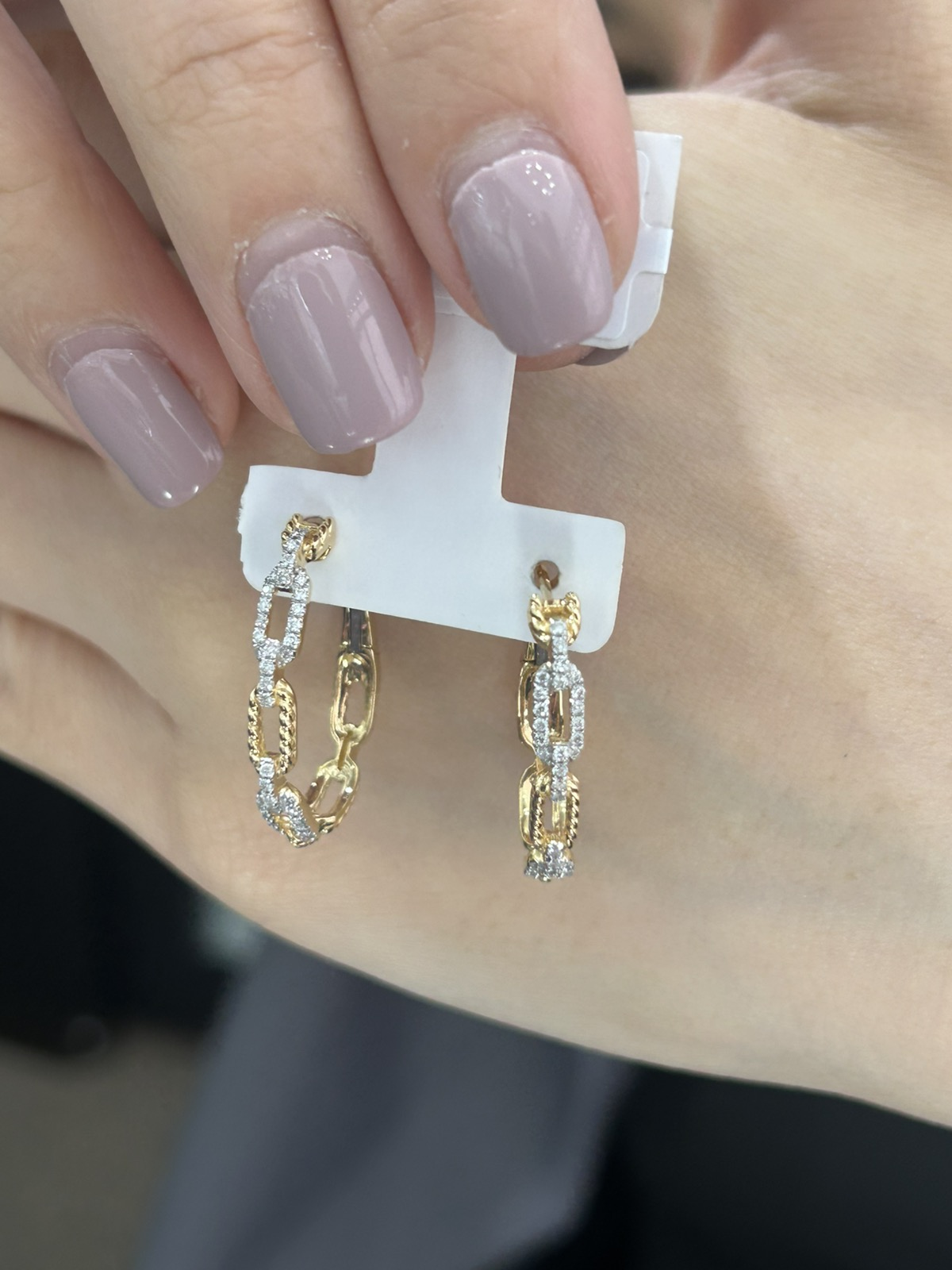Paper Clip Huggies Earrings
