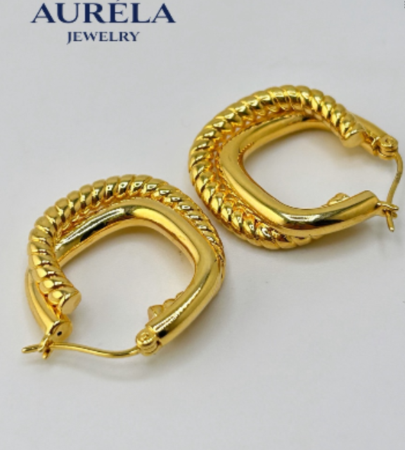 Square Textured Earings